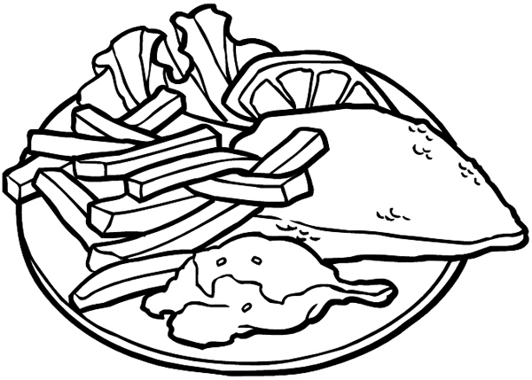 Plate of food vinyl sticker. Customize on line. Food Meals Drinks 040-0529